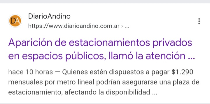 SOCIEDAD: DIARIO ANDINO Y OTRA FAKE NEWS, NINGUNA SORPRESA POR ESTACIONAMIENTO PRIVADO, HACE 2 MESES SE TRAMITO