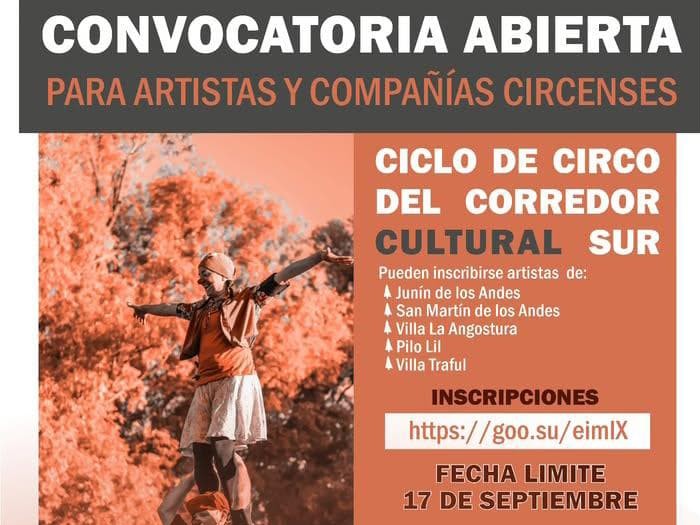 CULTURA: CORREDOR DEL SUR CONVOCA A ARTISTAS CIRCENSES