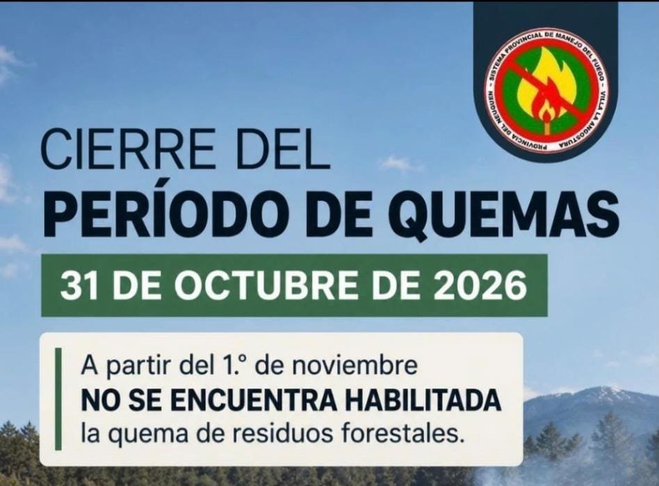 SOCIEDAD: SE TERMINA ESTE FINDE LA TEMPORADA DE QUEMA DE RESIDUOS FORESTALES